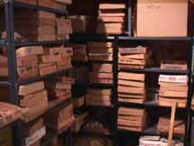 storage racks in the barn